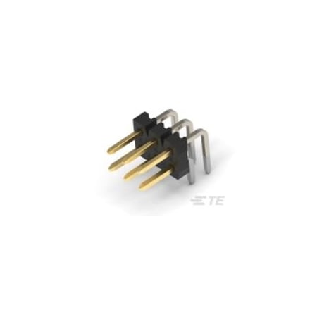 Te Connectivity Board Connector, 8 Contact(S), 2 Row(S), Male, Right Angle, Solder Terminal, Black Insulator 2842164-4